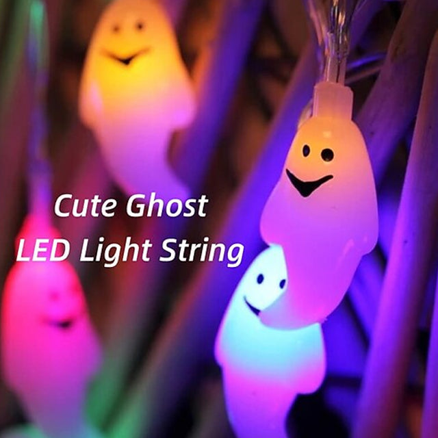 Halloween Cute Ghost LED String Lights Upholstery Lights Sale Supply