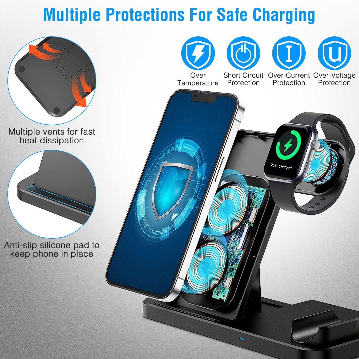 4-in-1 Foldable Wireless Charger Cheap Sale Shop For