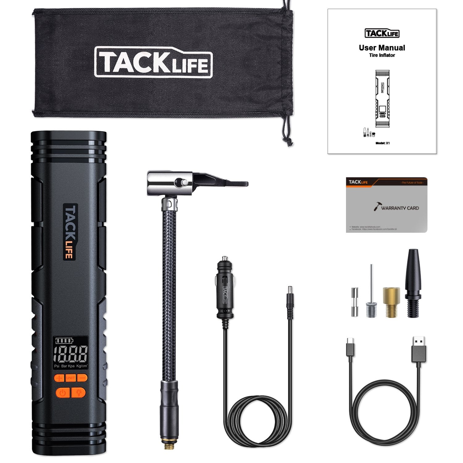 Tacklife X1 Rechargeable Cordless Tire Inflator Marketable