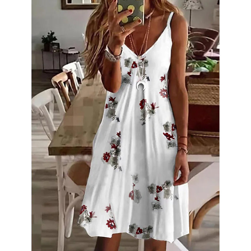 Women's V-Neck Casual Sling Dress 100% Authentic Sale Online