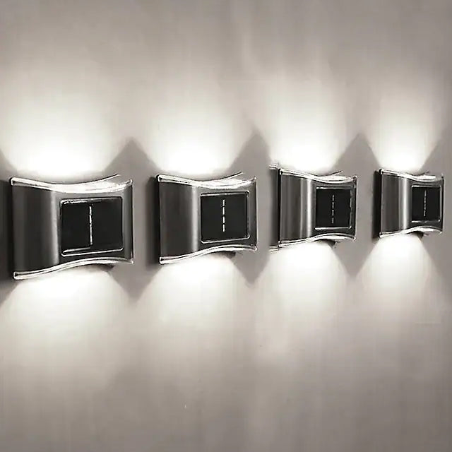 4-Piece: Solar Outdoor 6 LED Waterproof Wall Lights Buy Cheap Order