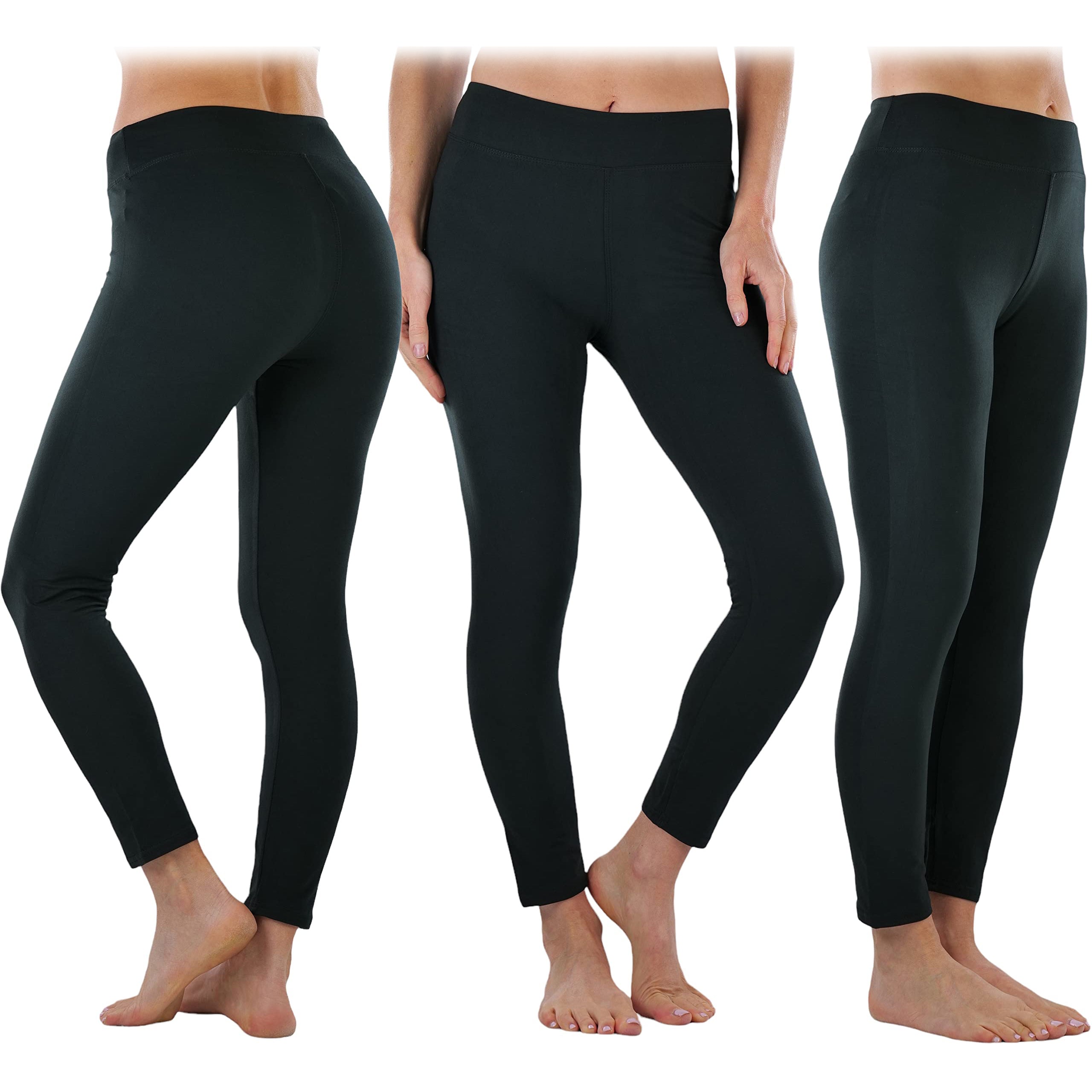 4-Pack: ToBeInStyle Women's Full Length High Waisted Stretchy Microfiber Leggings Low Pice Fee Shipping Online