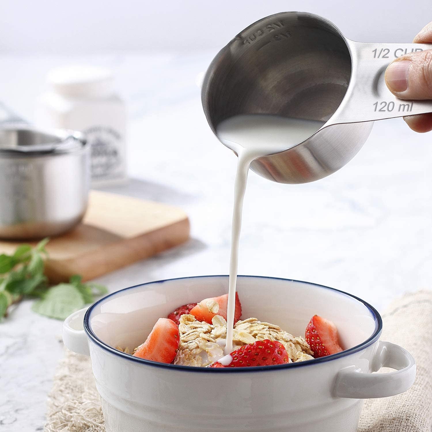 7-Piece: Stainless Steel Measuring Cups Visit For Sale