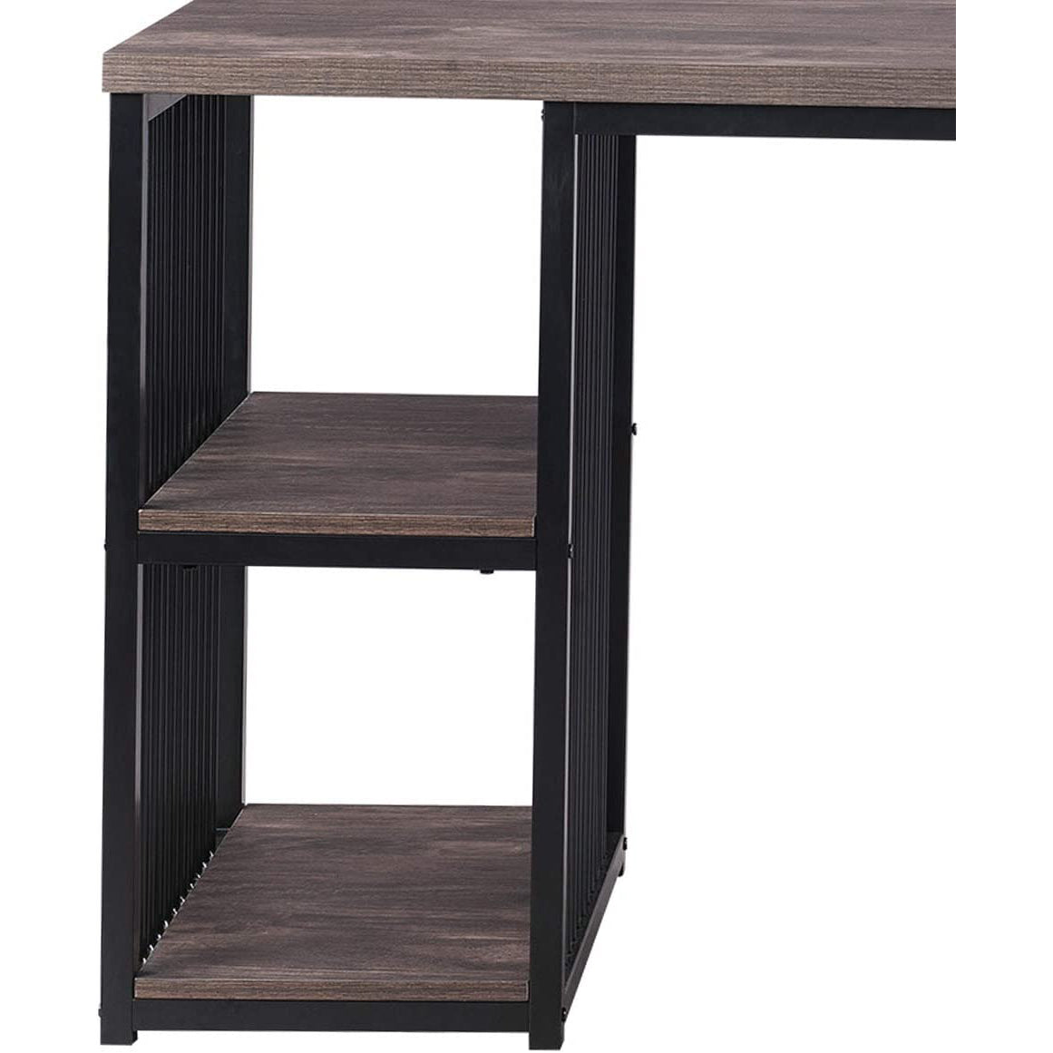 Home Office Computer Desk with 2 Open Storage Shelves Discount Fashion Style