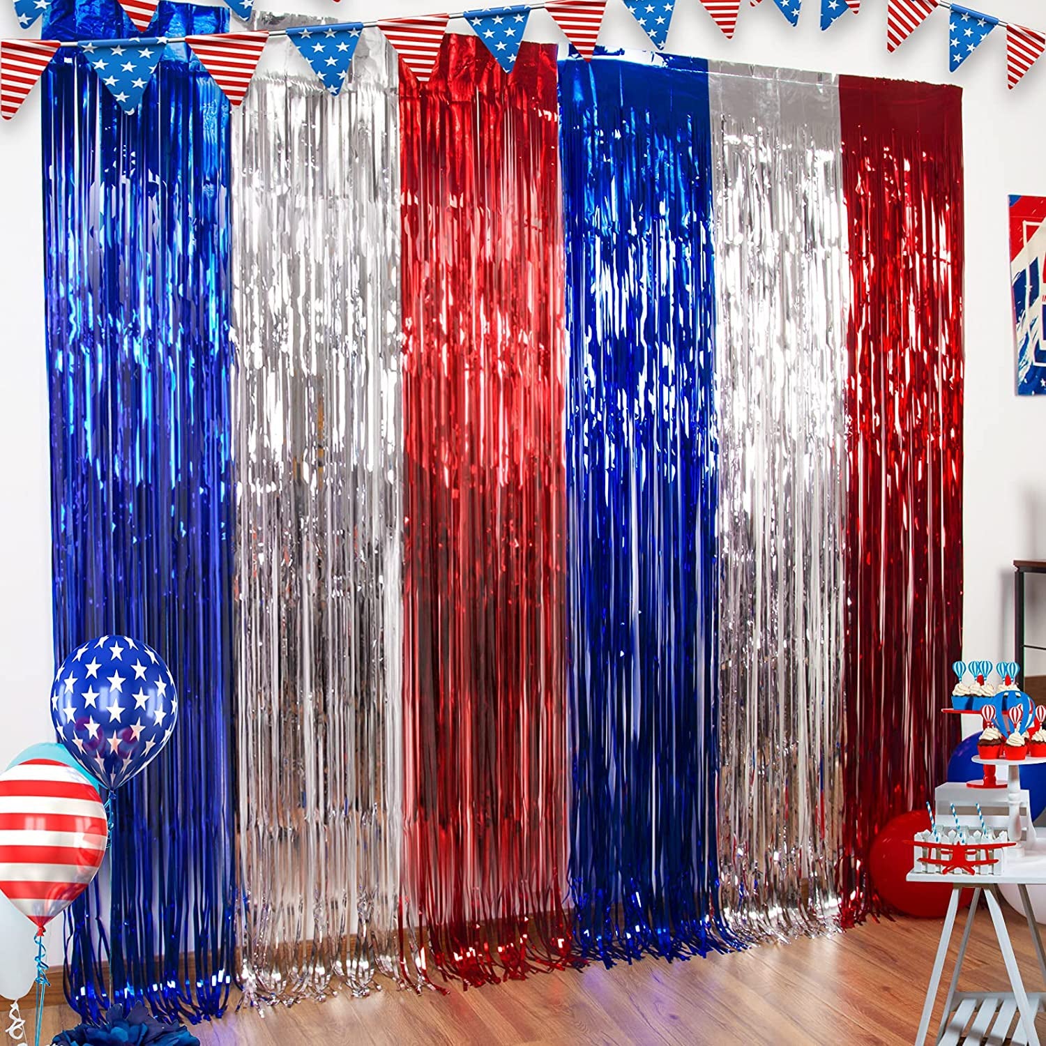 3-Pack: Tinsel Foil Fringe Curtains Buy Cheap The Cheapest