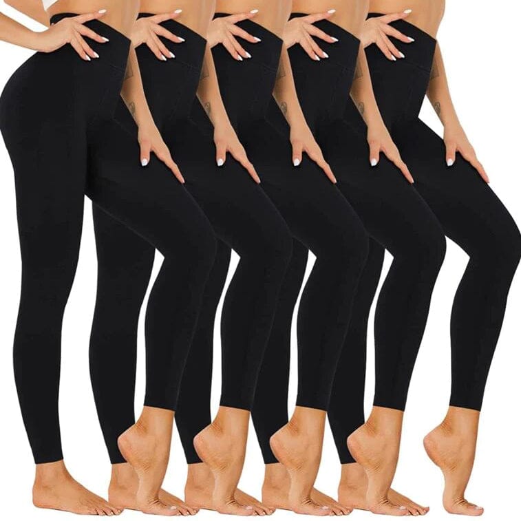 5-Pack: Women’s Fleece Lined High Waist Leggings Free Shipping Cheap Online