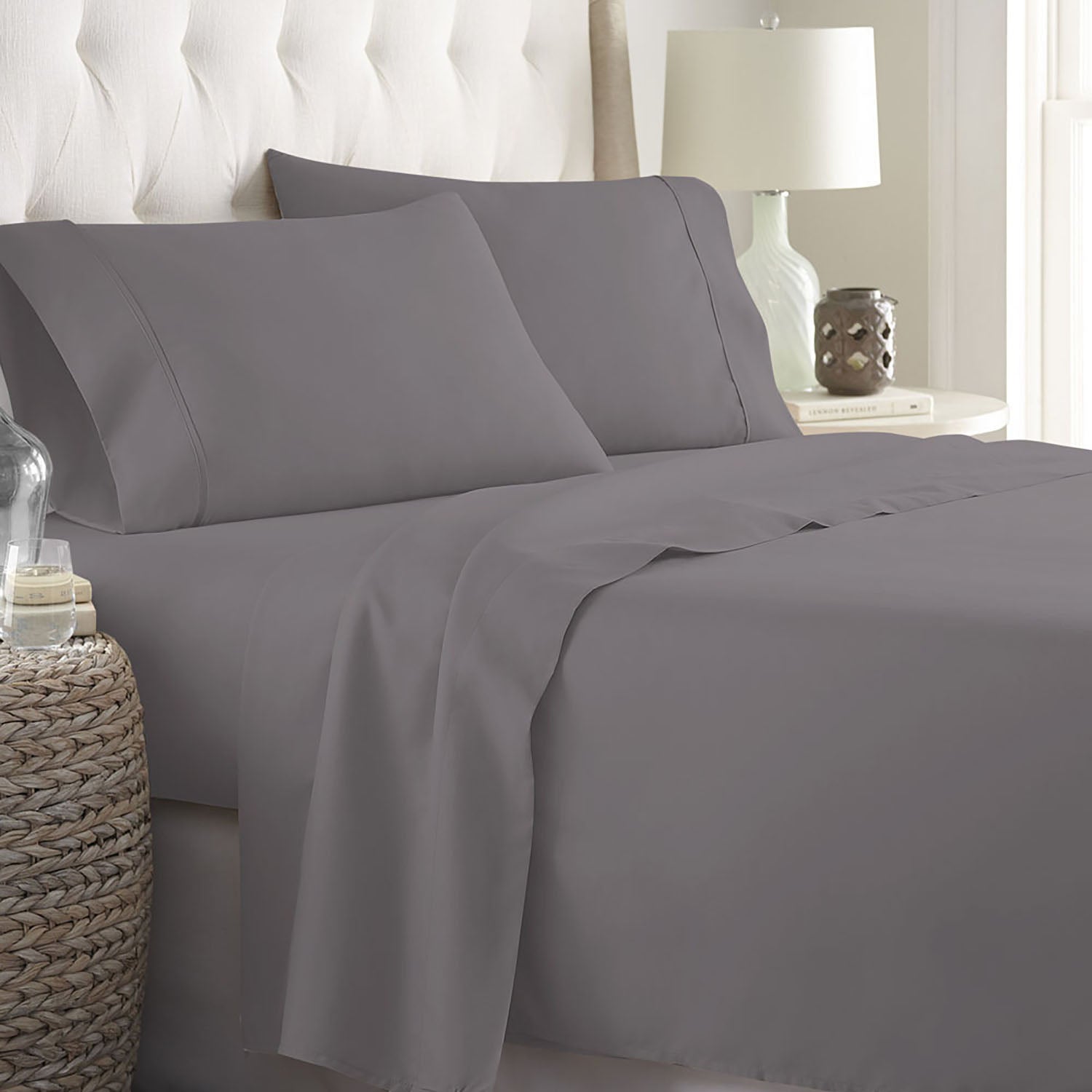 Soft Home 1800 Series Solid Microfiber Ultra Soft Sheet Set Cheap Pice Wholesale