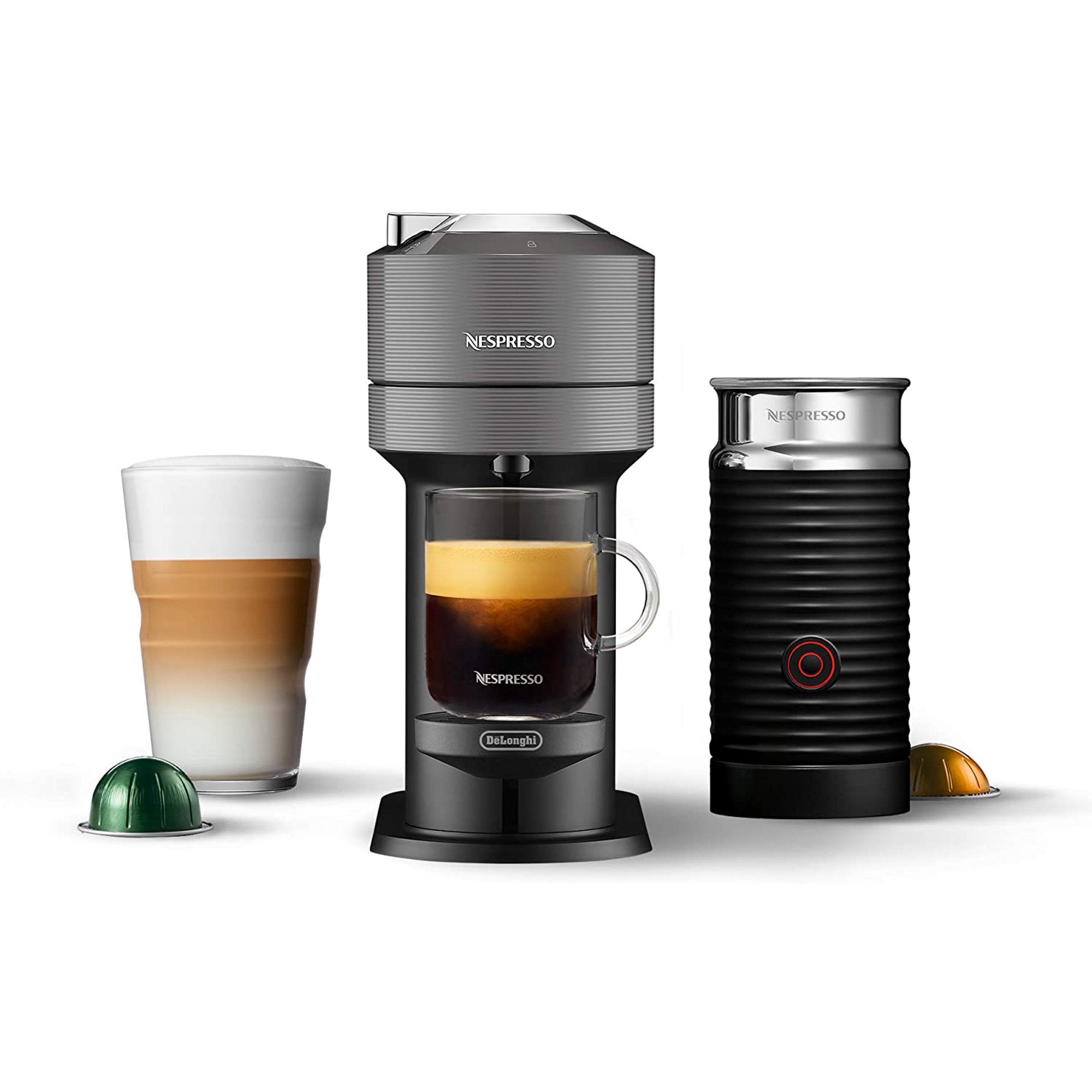 Nespresso Vertuo Next Coffee and Espresso Maker with Aeroccino Milk Frother (Refurbished) Cheap Best Sale