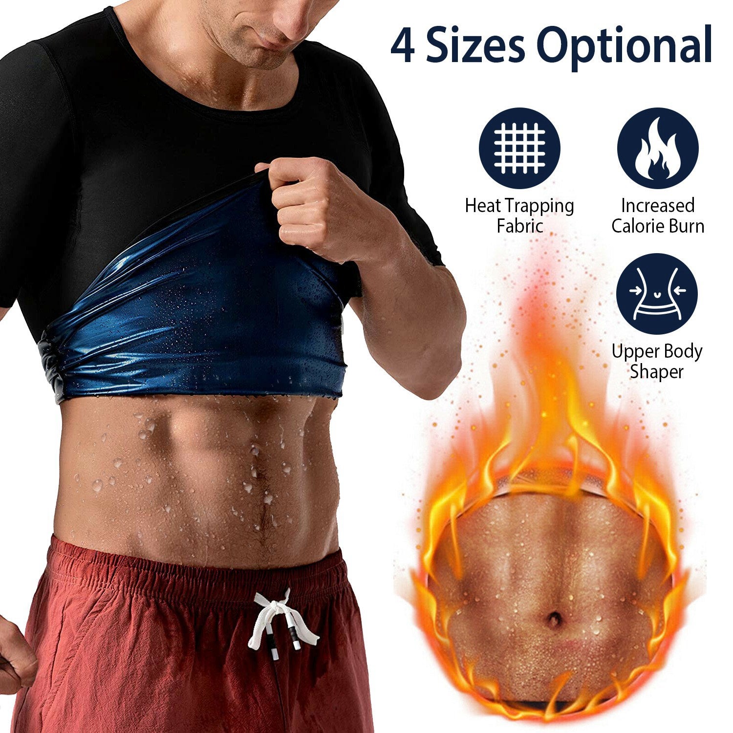 Men's Heat Trapping Body Shaper Shirt Free Shipping Deals