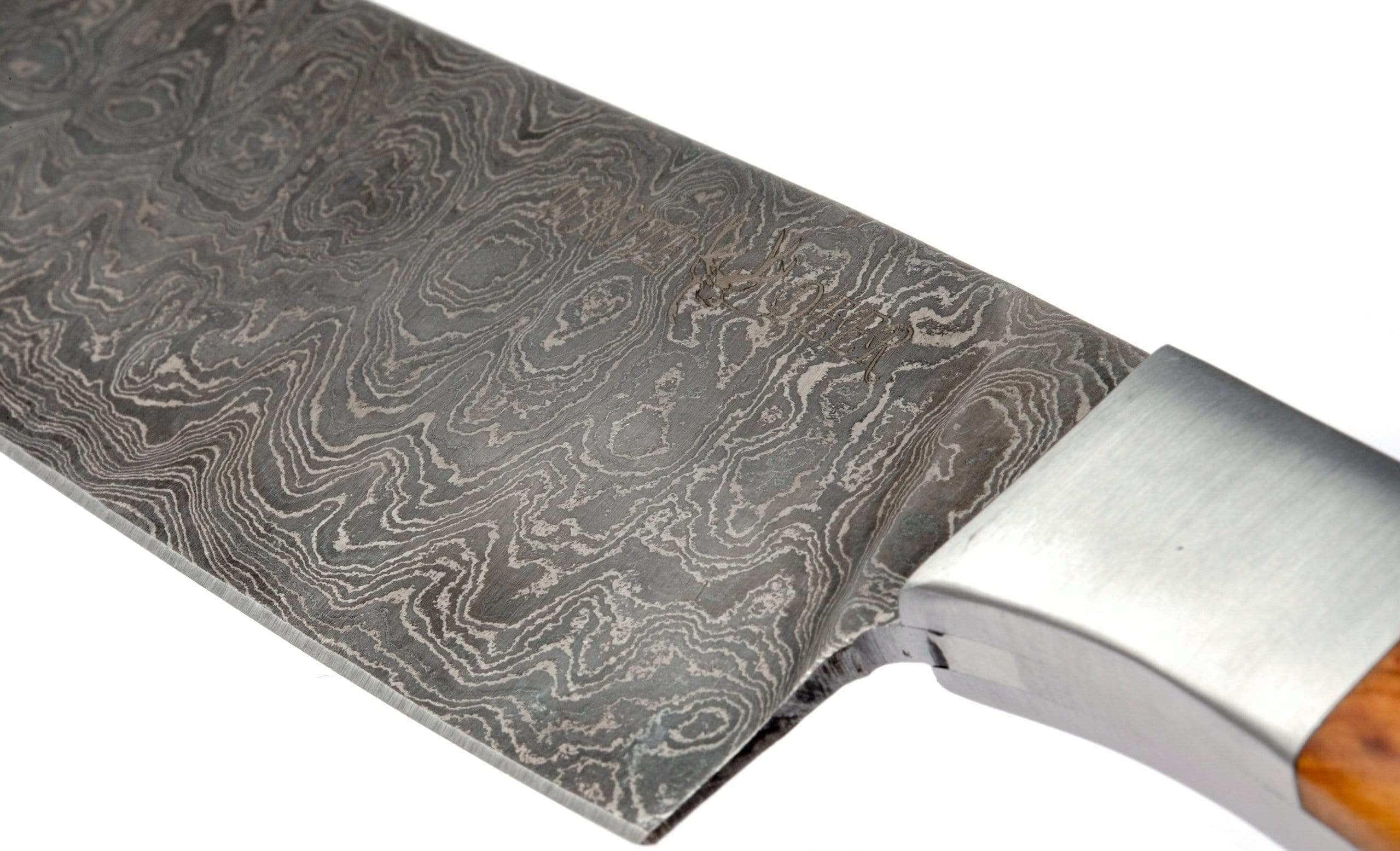 White Deer Damascus Steel Chef Knife, 8 Blade, Olive Wood Handle Cheap Pice Free Shipping
