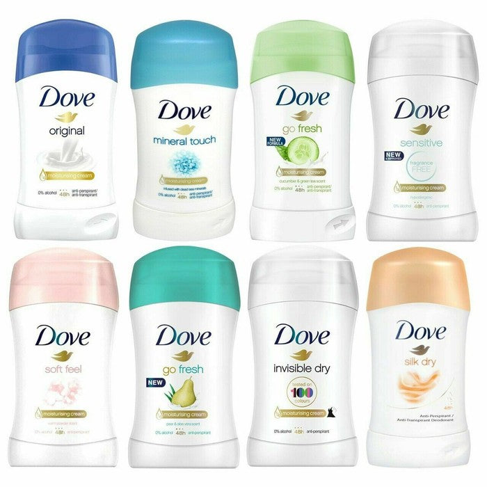 10 Pack: Dove Anti Perspirant Deodorant Roll on Stick Mix Tumblr Sale Online