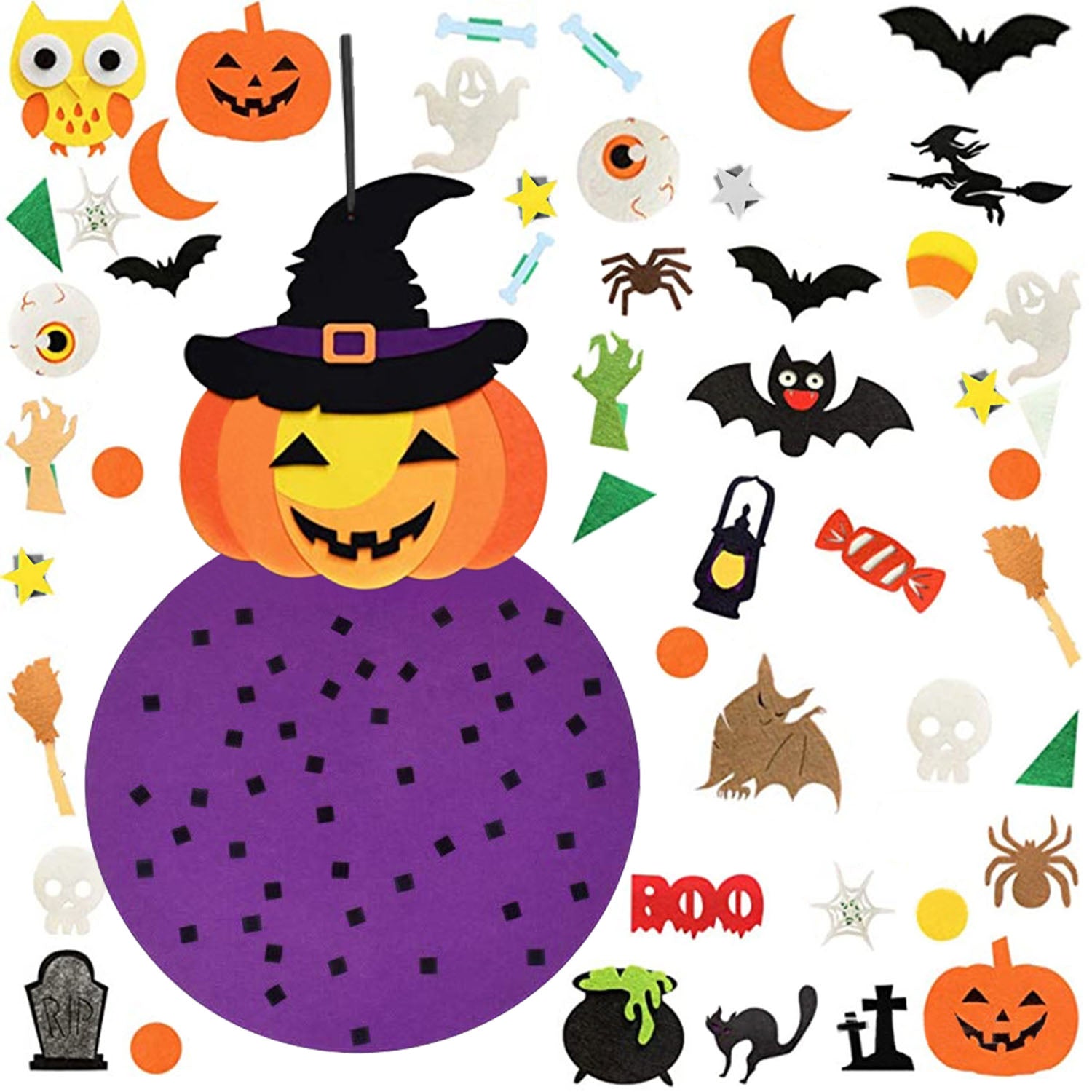 51-Pieces: Felt Pumpkin Witch Hanging Décor Buy Cheap Great Deals