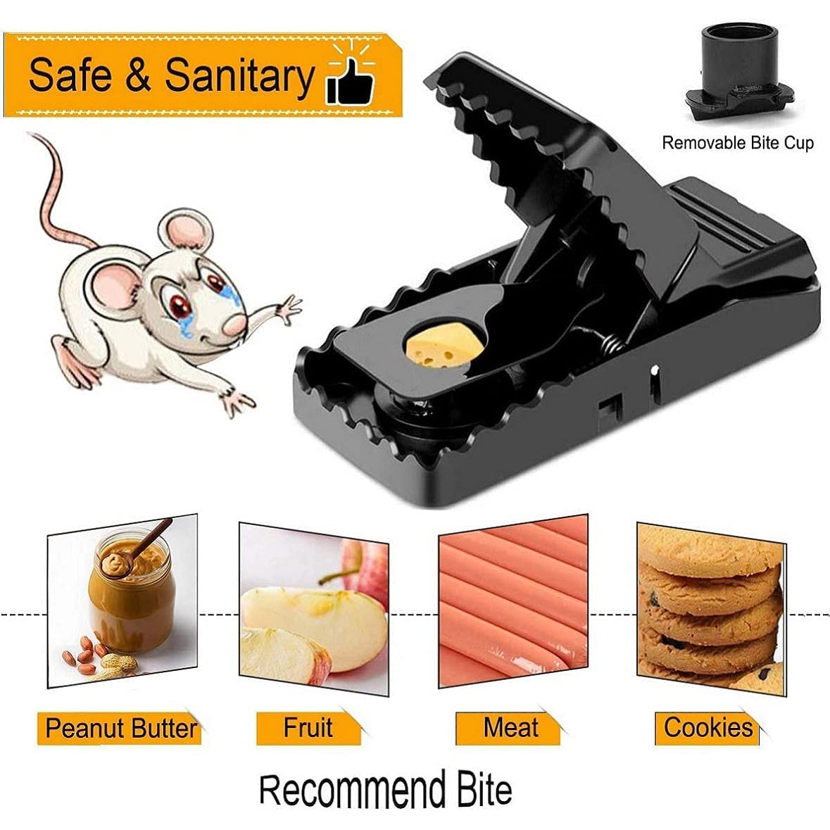 Small Effective Sanitary Safe Mouse Catcher for Family and Pet Clearance 100% Guaranteed