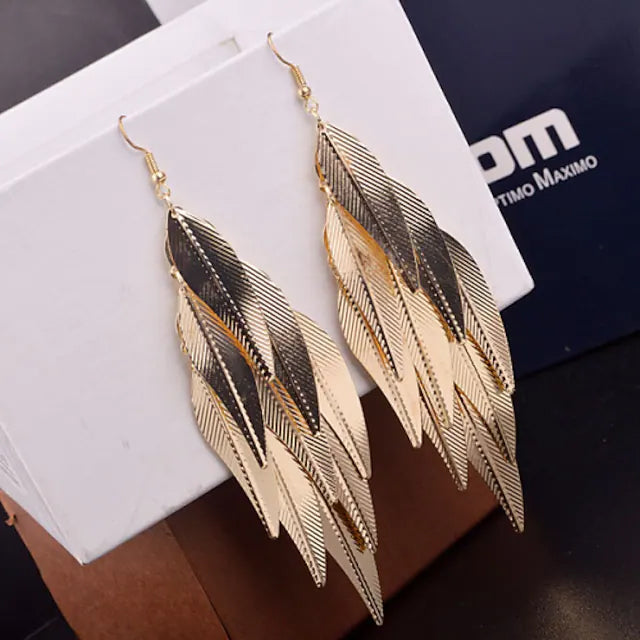 2-Pairs: Women's Alloy Leaf Drop Earrings Supply Sale Online