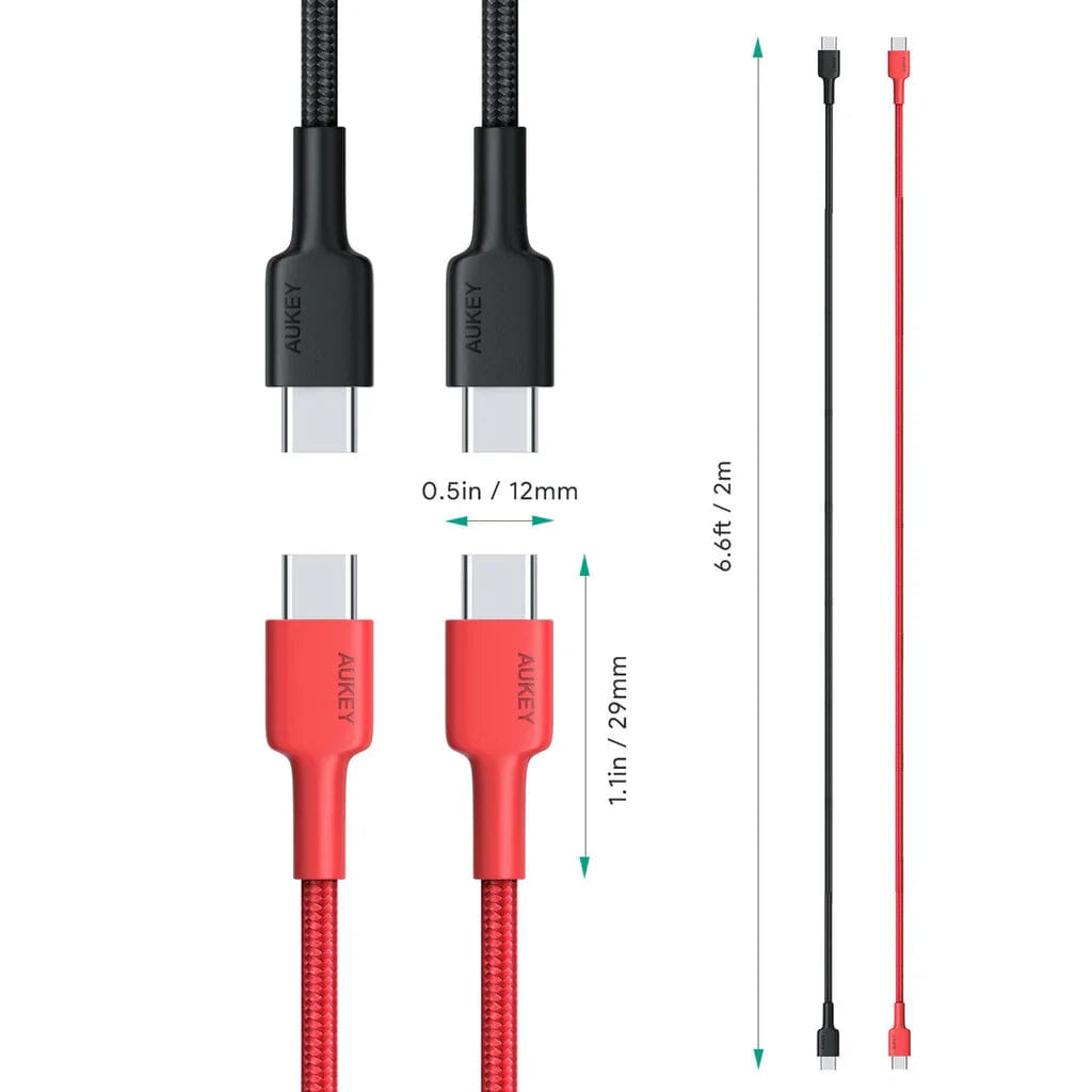 2-Pack: 6.6ft CB-CD28 USB C Cable USB C to USB C Cable Cost For Sale