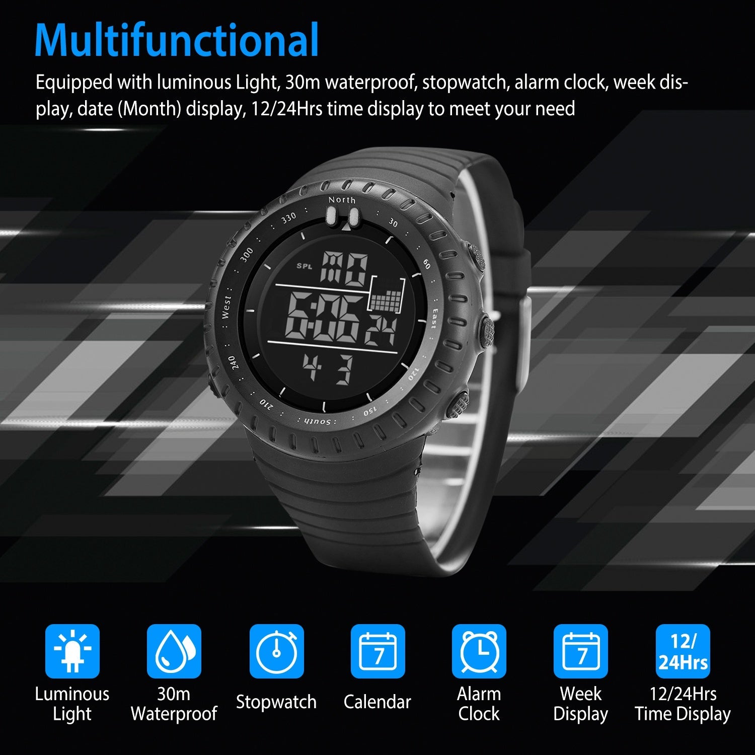 Digital Men's Sports Military Tactical Wrist Watch Buy Cheap Newest