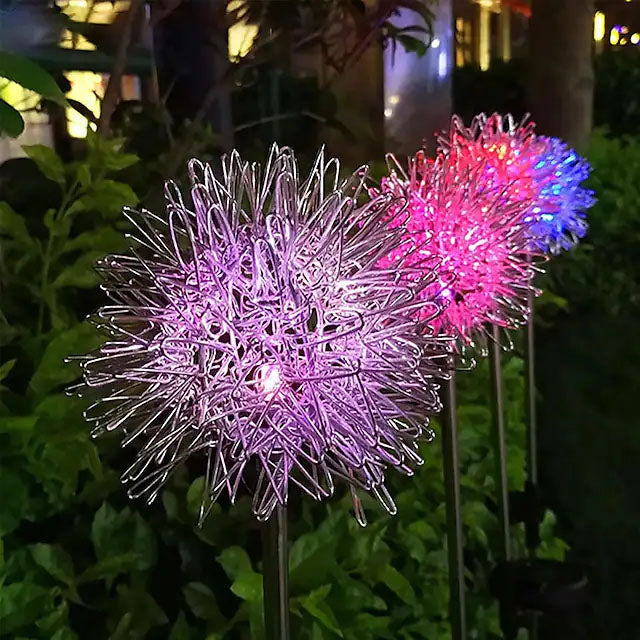 2-Pack: Outdoor Solar Dandelion Lawn Lights 100% Original Sale Online