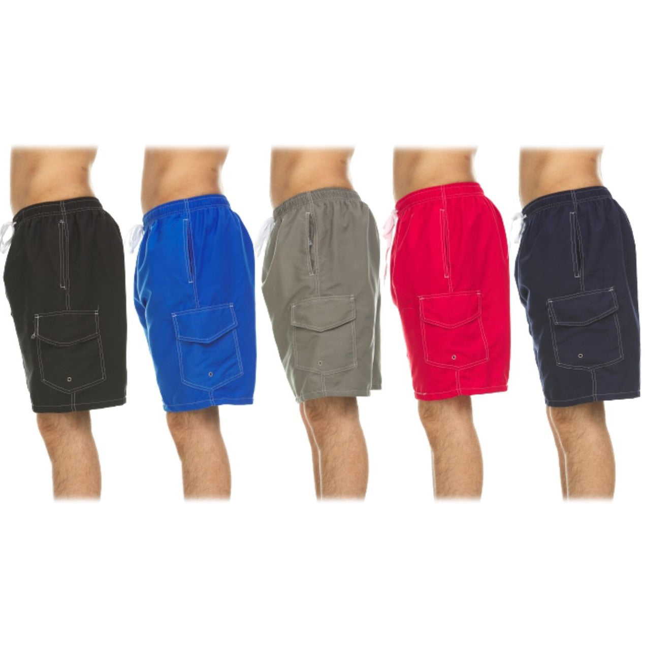 3-Pack: Men's Quick-Dry Swim Shorts Free Shipping Fashionable