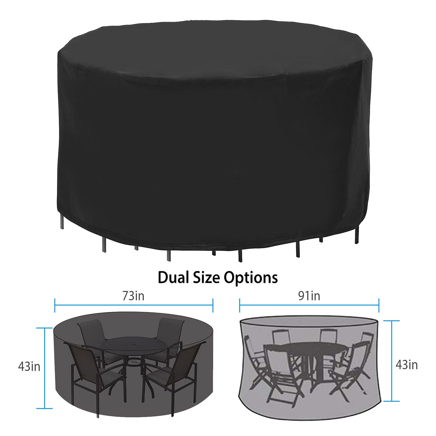 Circular Table Cover Outdoor Furniture Protector Best Sale Online