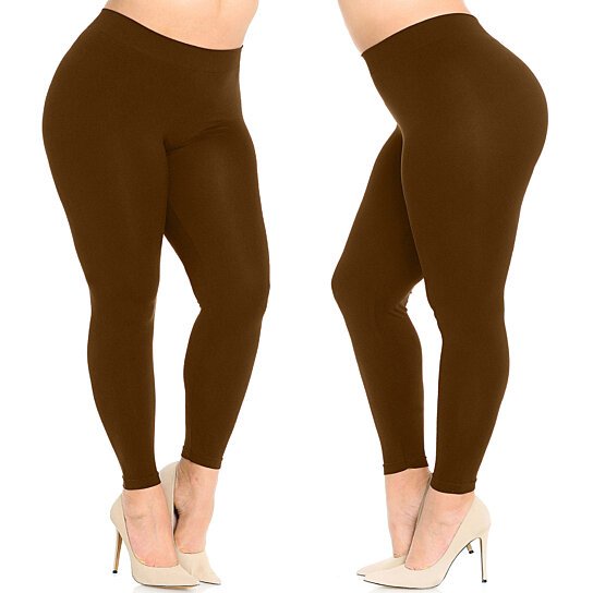 4-Pack: Plus Size Women's Ultra-Soft Stretchy Solid Yoga Leggings Huge Surprise Cheap Pice