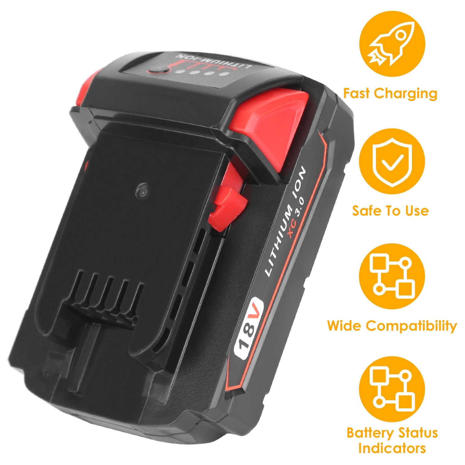 18V Battery Replacement Compatible with Milwaukee M18 Cordless Power Tool Clearance Sast