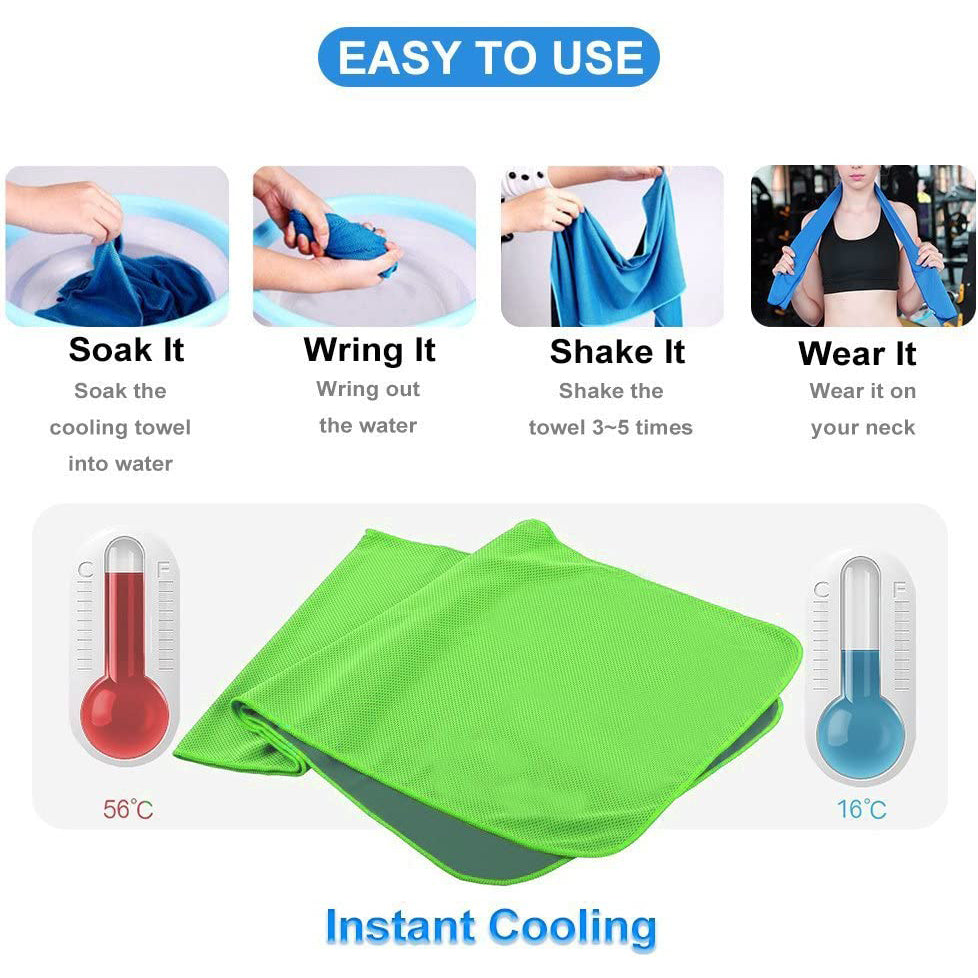 4-Pack: Soft Breathable Cooling Towel Cheap Supply