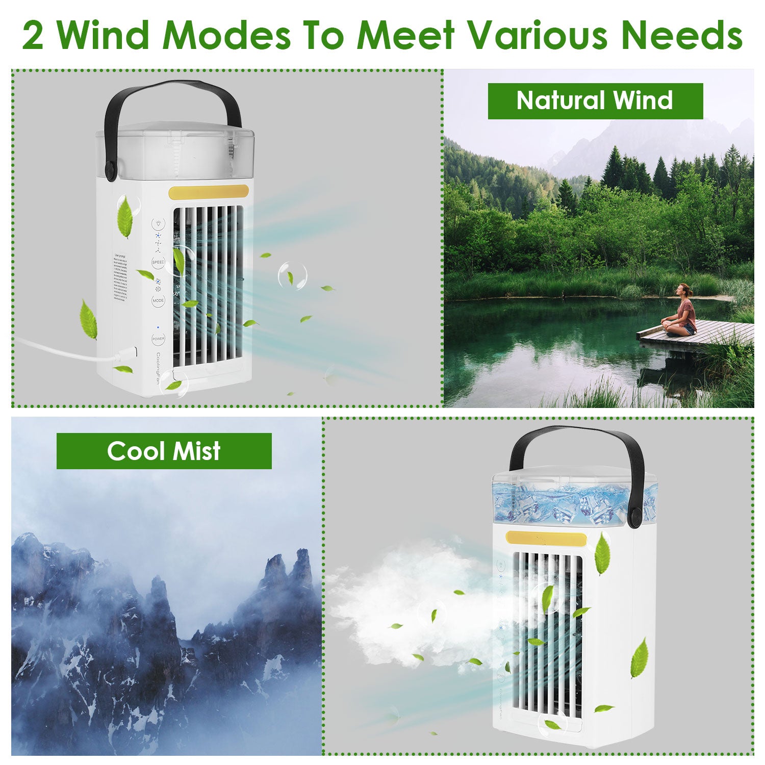 4-in-1 Evaporative Air Cooler Water Mist Cooling Fan Discount 2025 New