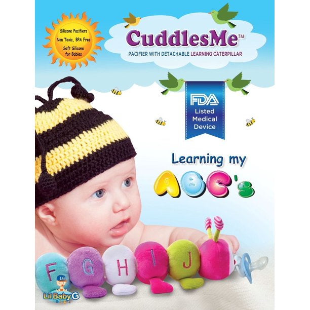 CuddlesMe Pacifier with Detachable Plush Learning Caterpillar ABC Discount Professional