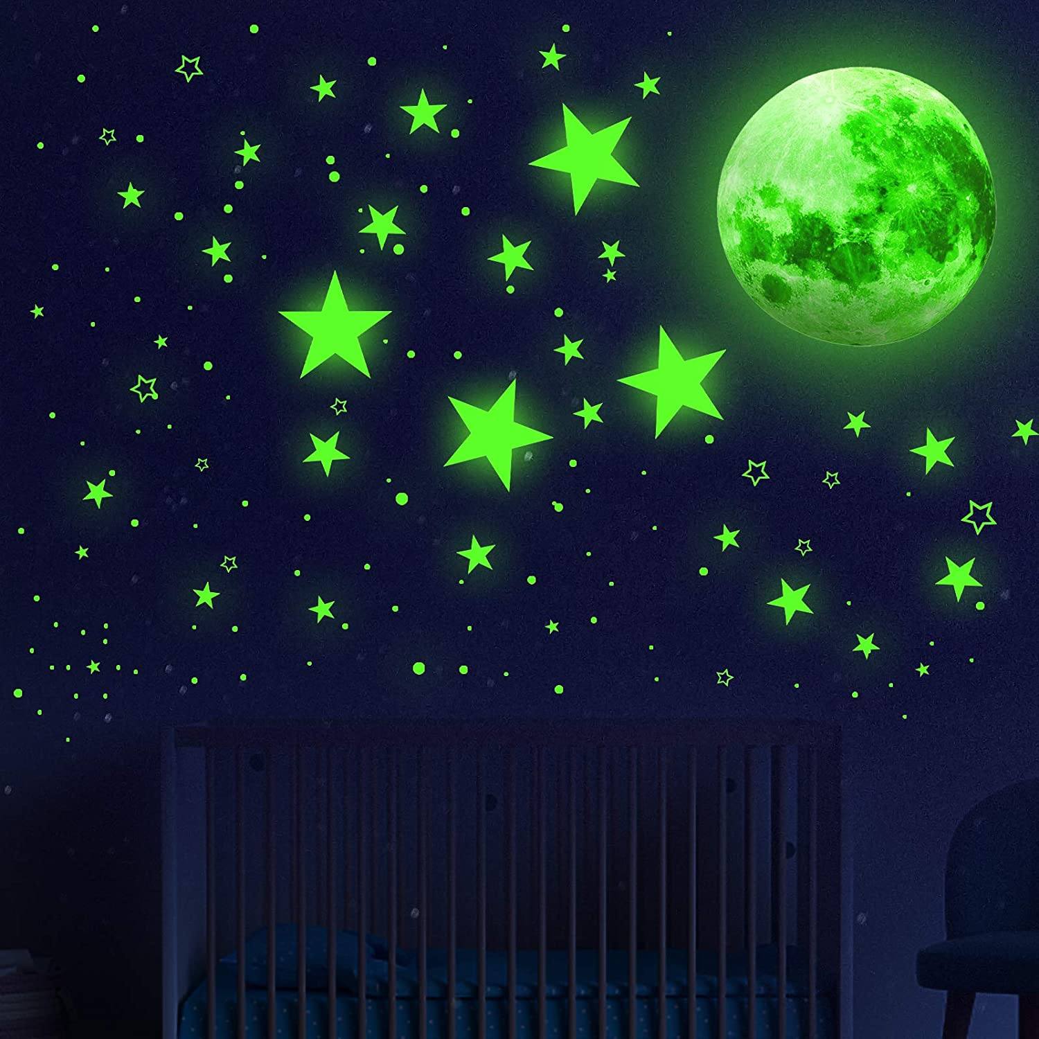 Dark Star Glow and Moon Wall Sticker Clearance Find Great