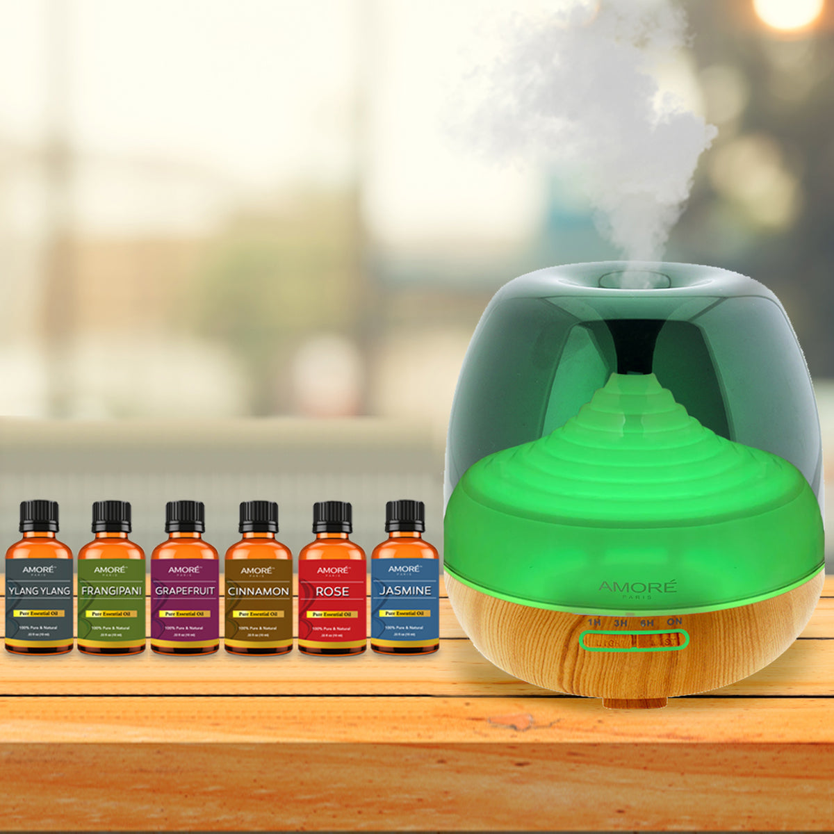 7-Piece: Premium Ultrasonic Aromatherapy Cool Mist Humidifier Diffuser with Essential Oil Gift Set Discount Visit New