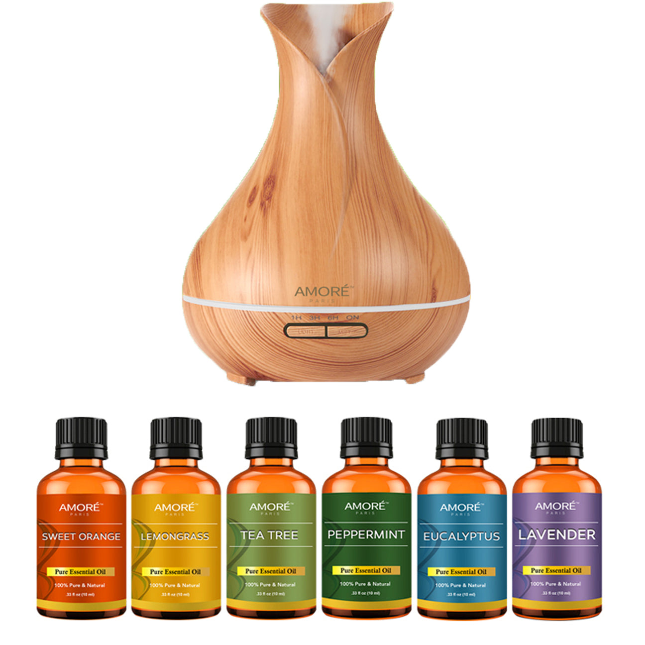 7-Pack: Ultrasonic Diffuser With Essential Oil Quality Free Shipping For Sale