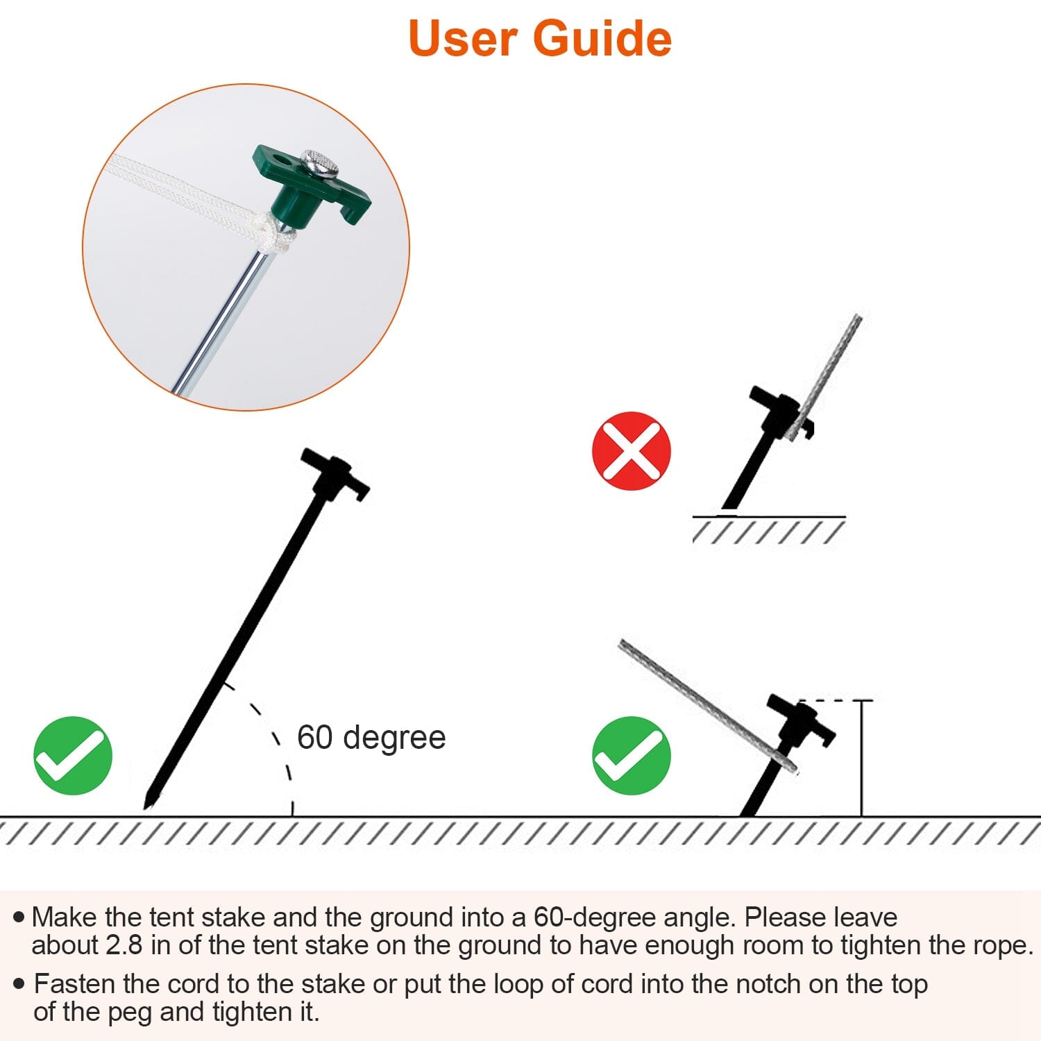 20-Piece: 9.8-Inch Tent Pegs Ropes Set Free Shipping Exclusive