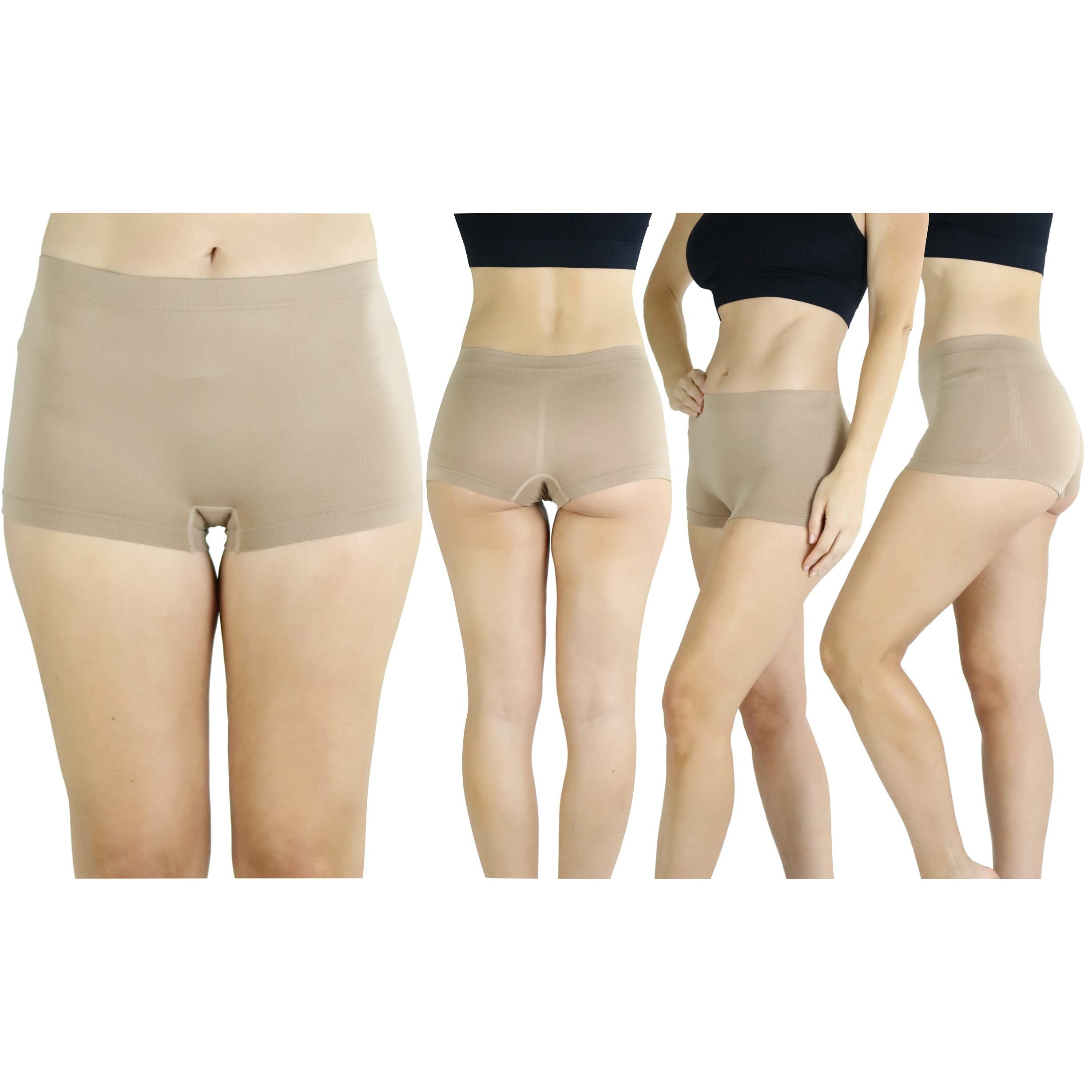 6-Pack: ToBeInStyle Women's Stretch Microfiber Cheeky Boyshort Panties Discount Outlet Store
