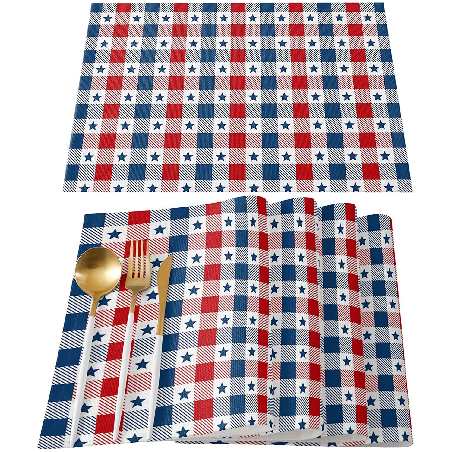 Patriotic Stars Placemats Set Clearance Pictures