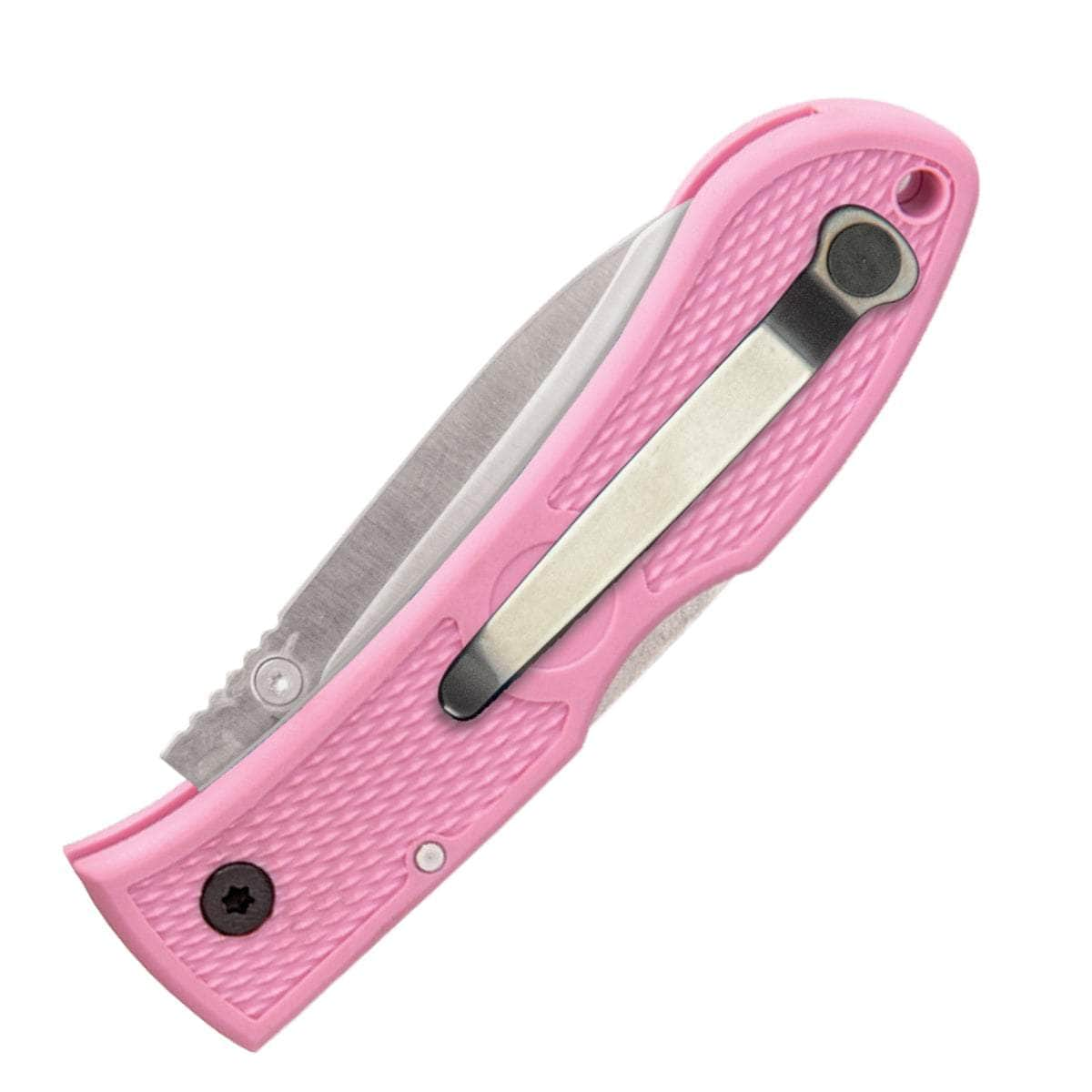 KA-BAR Dozier Folding Hunter, 3 Blade, Pink Zytel Handles - 4062PK Discount Inexpensive