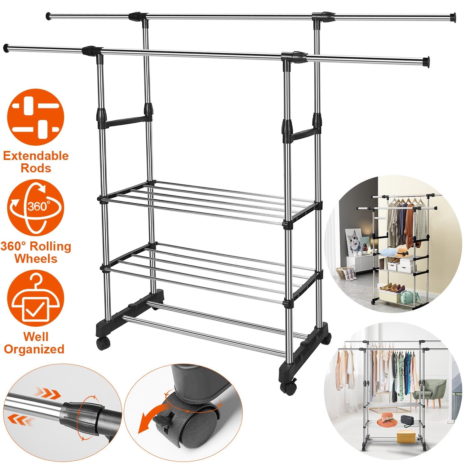 Extendable Garment Hanging Rack Largest Supplier For Sale