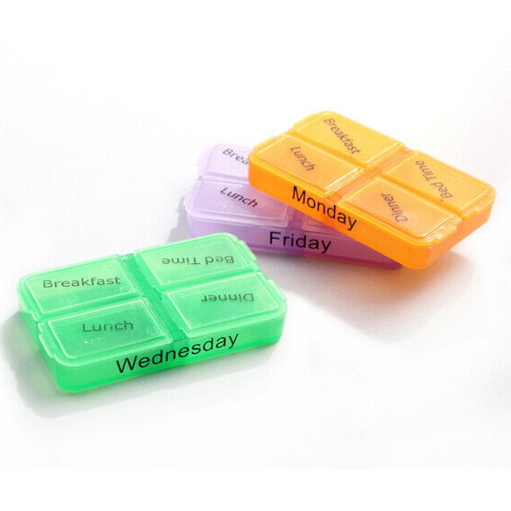 Portable Rainbow Pill Case 7 Day Pill Case Clearance Fake