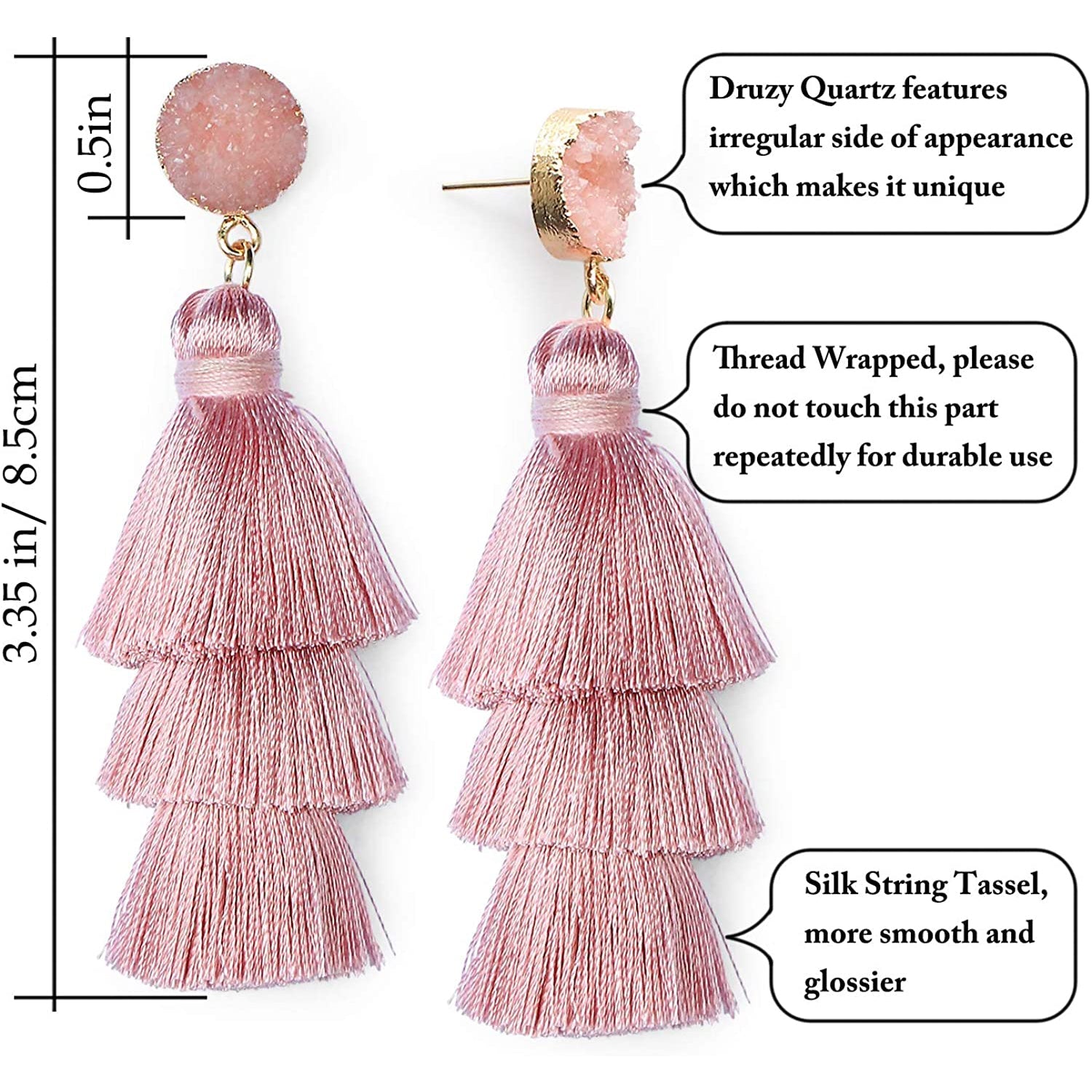 Me&Hz Colorful Layered Tassel Earrings Discount The Cheapest