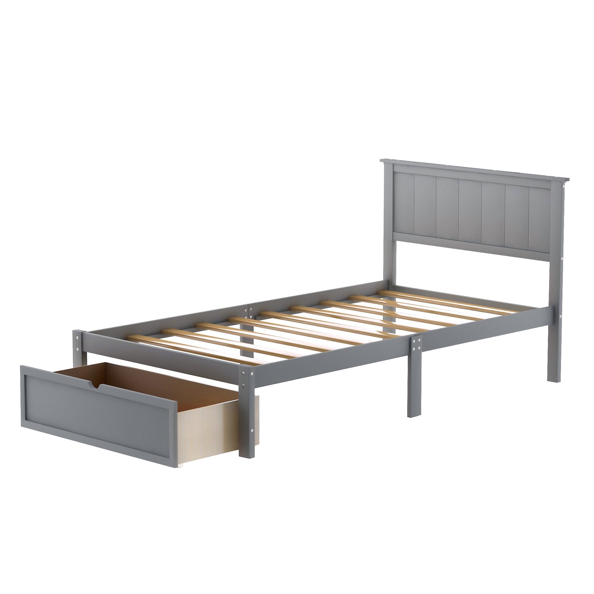 Twin Size Platform Bed with Storage Discount Order