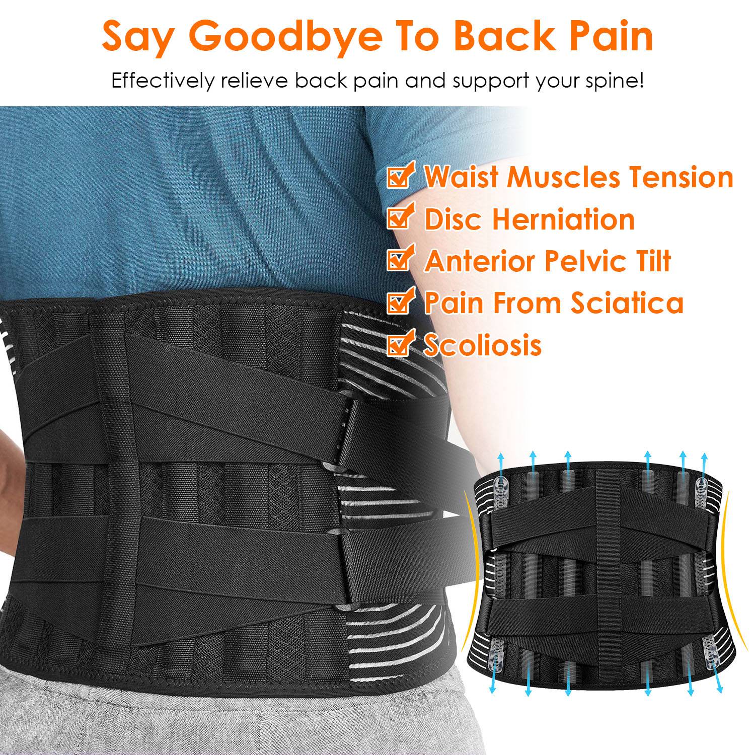 Back Support Brace Breathable Mesh Lumbar Support Belt Free Shipping Eastbay