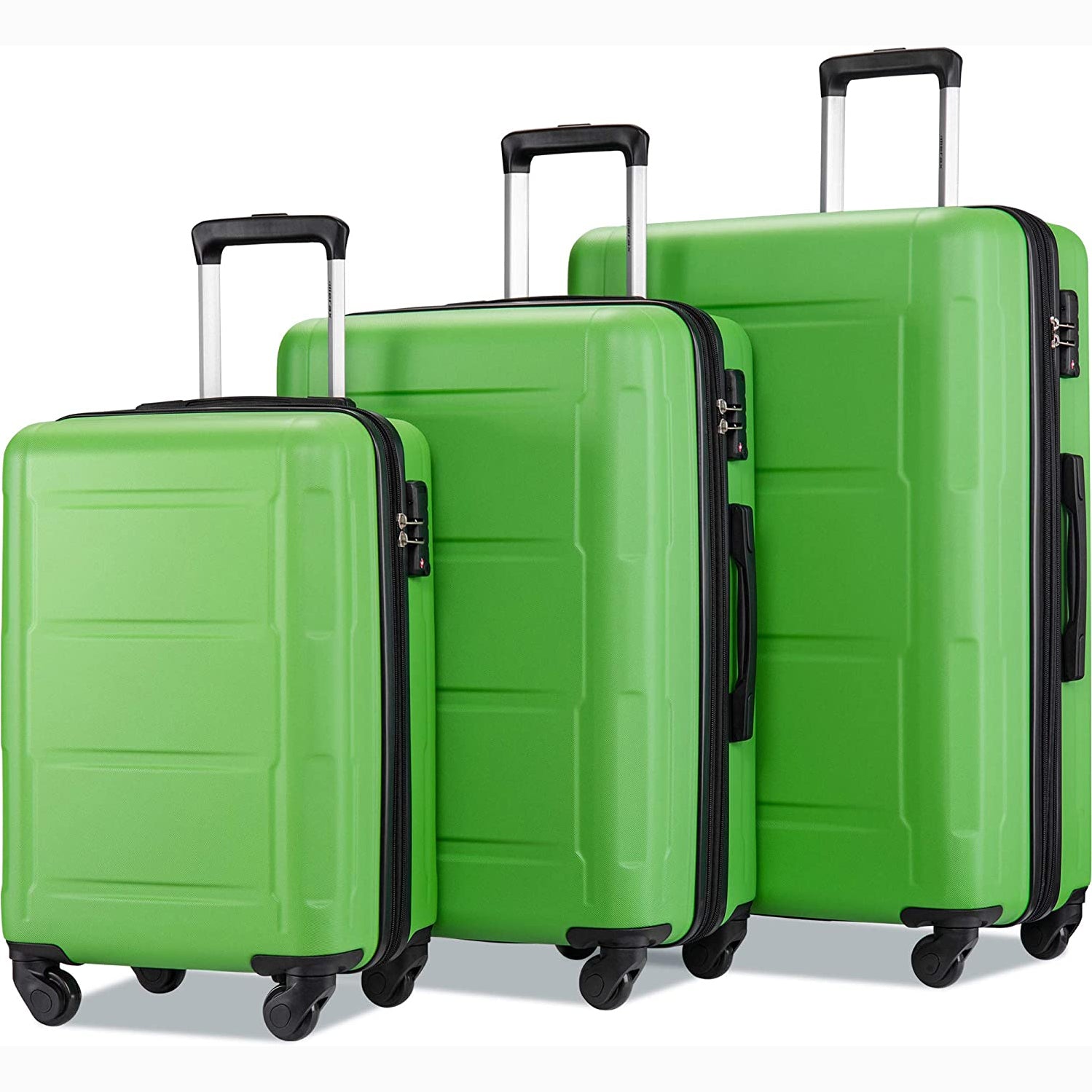 3-Piece Set: Lightweight Hard Luggage with Swivel Wheels and TSA Lock Cheap Sale For Cheap