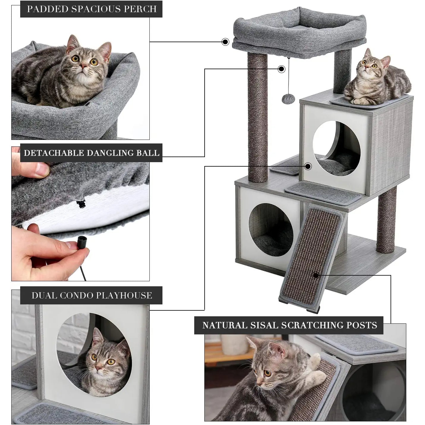 Cat Tree Deluxe 34 Cat Tower Low Cost Online