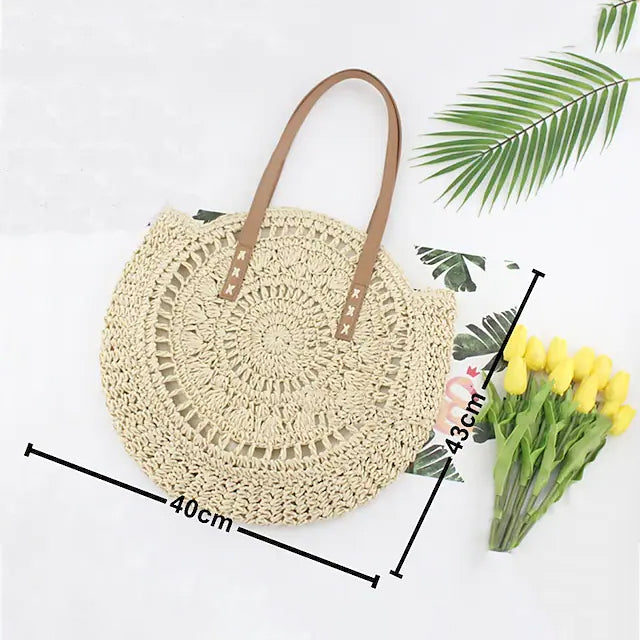 Women's Straw Tote Bag Boho Style Popular Online