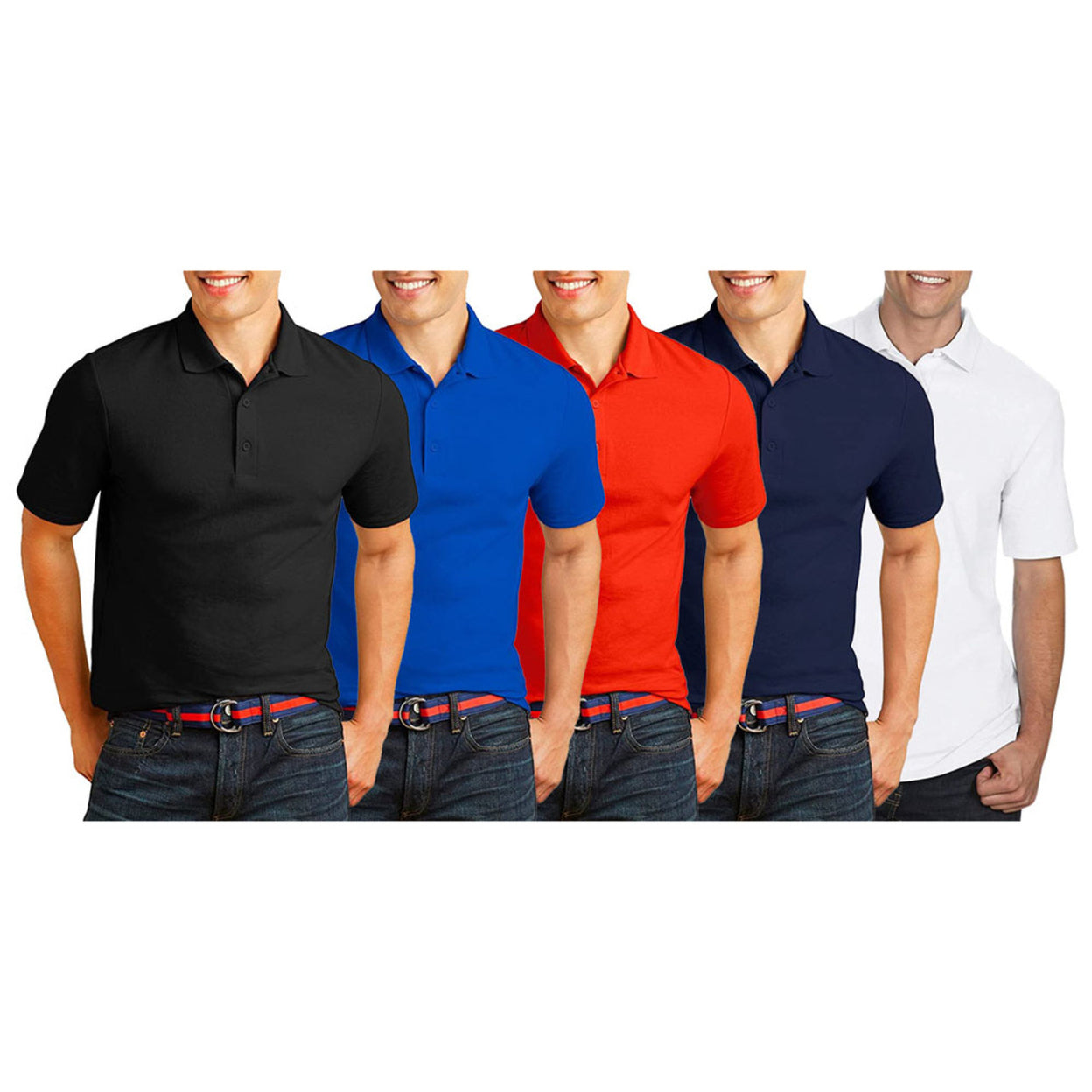 3-Pack: Gildan Men's Premium Cotton Polos Pick A Best