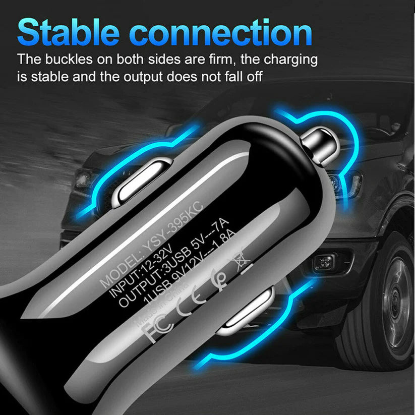 3-Port LED Car Charger Cheap With Mastercard