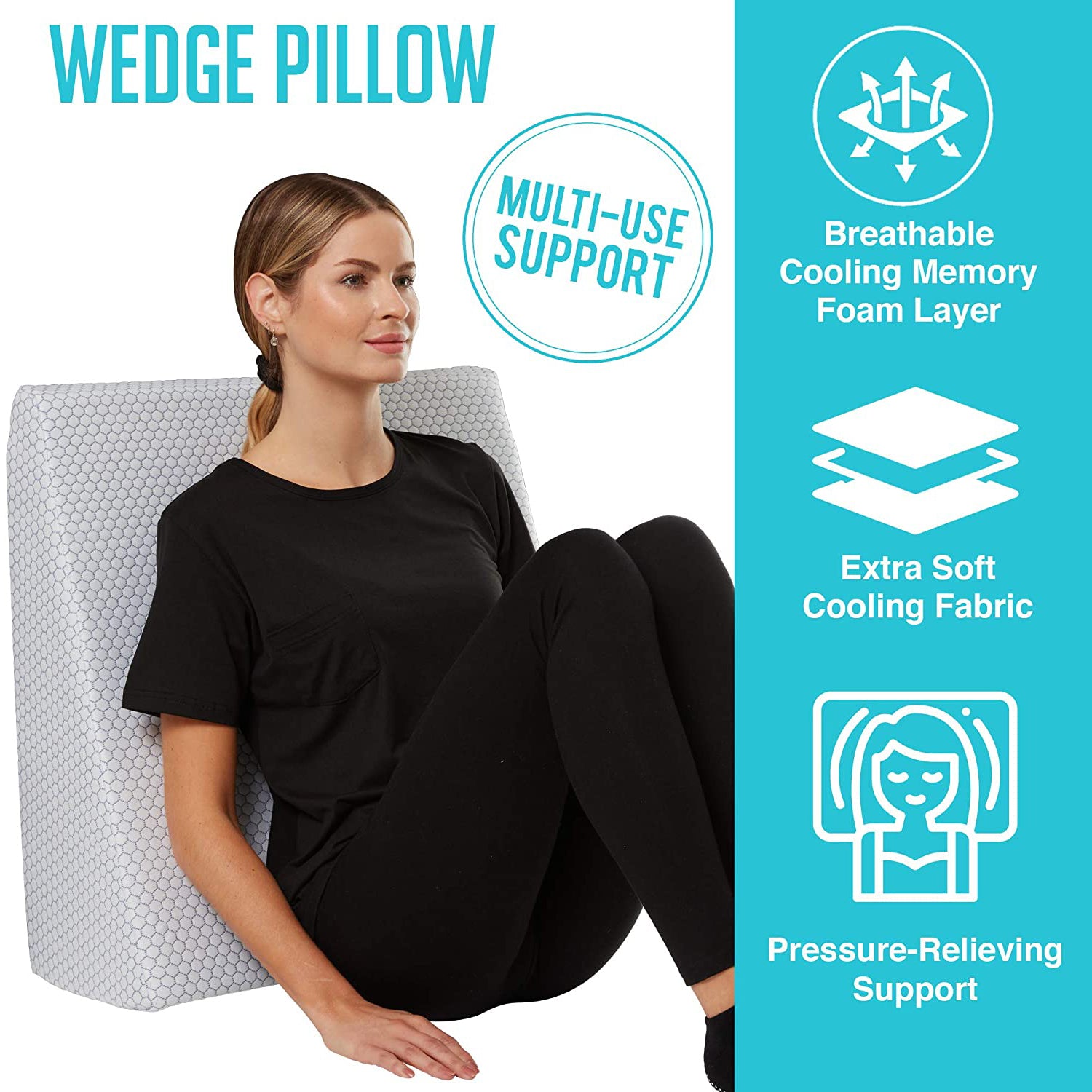 10 Bed Wedge Pillow with 24 Wide Incline Support Cushion for Lower Back Pain Release Dates Cheap Online