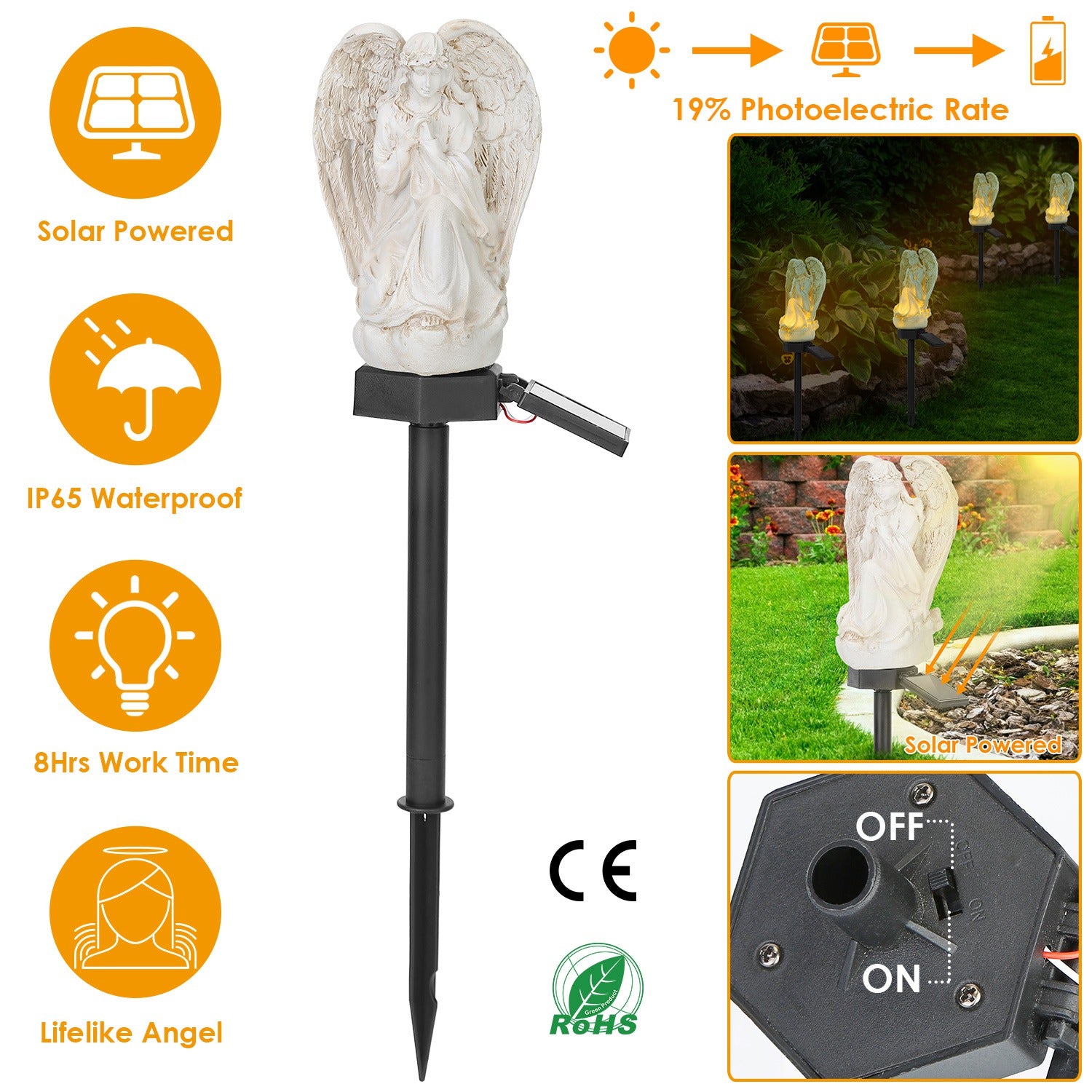 Solar Praying Angle Statue Garden Light Buy Cheap Newest