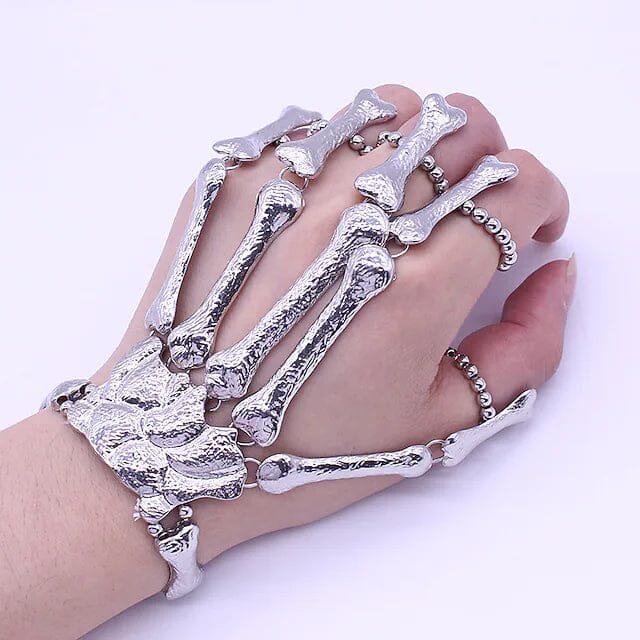 2-Pack: Gothic Bone Bracelet with Ring Clearance Get Authentic