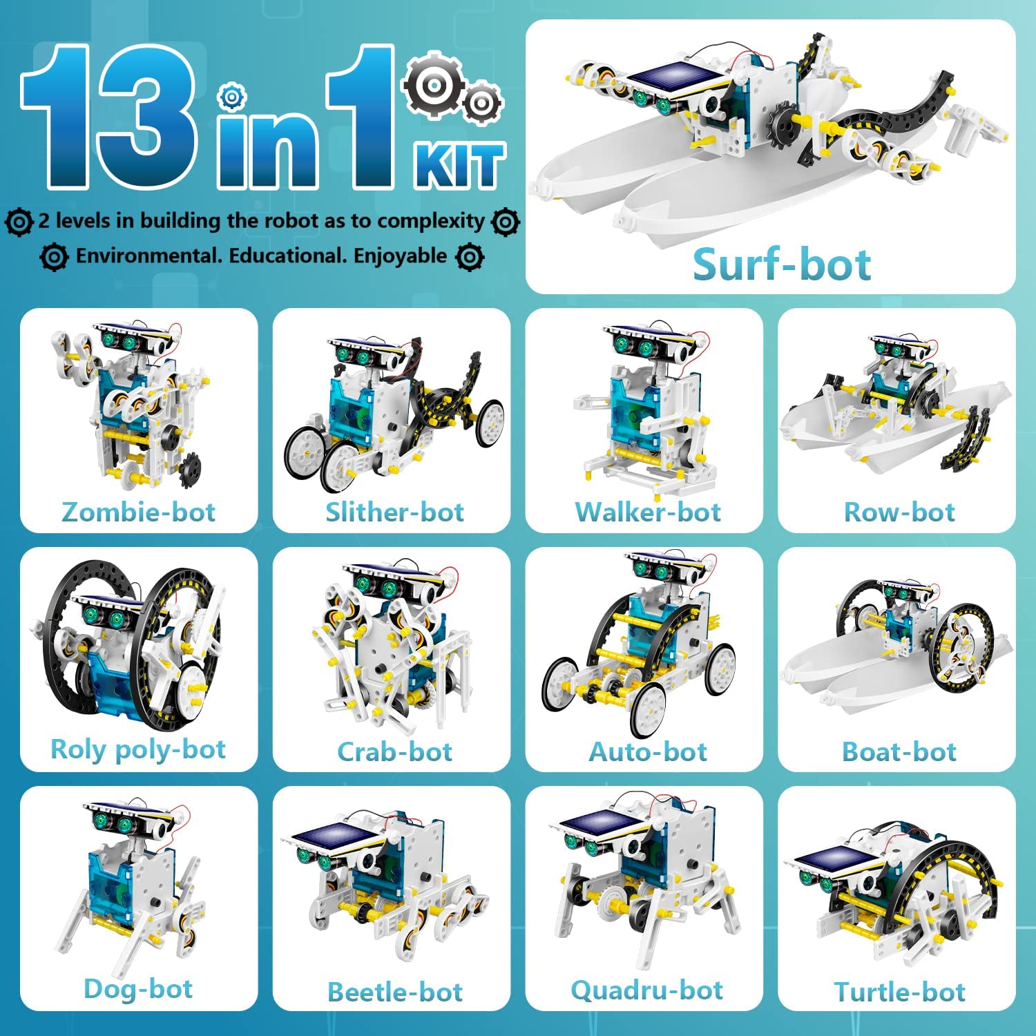 13-in-1 Solar Powered Robot Toy for Kids Sale Extremely