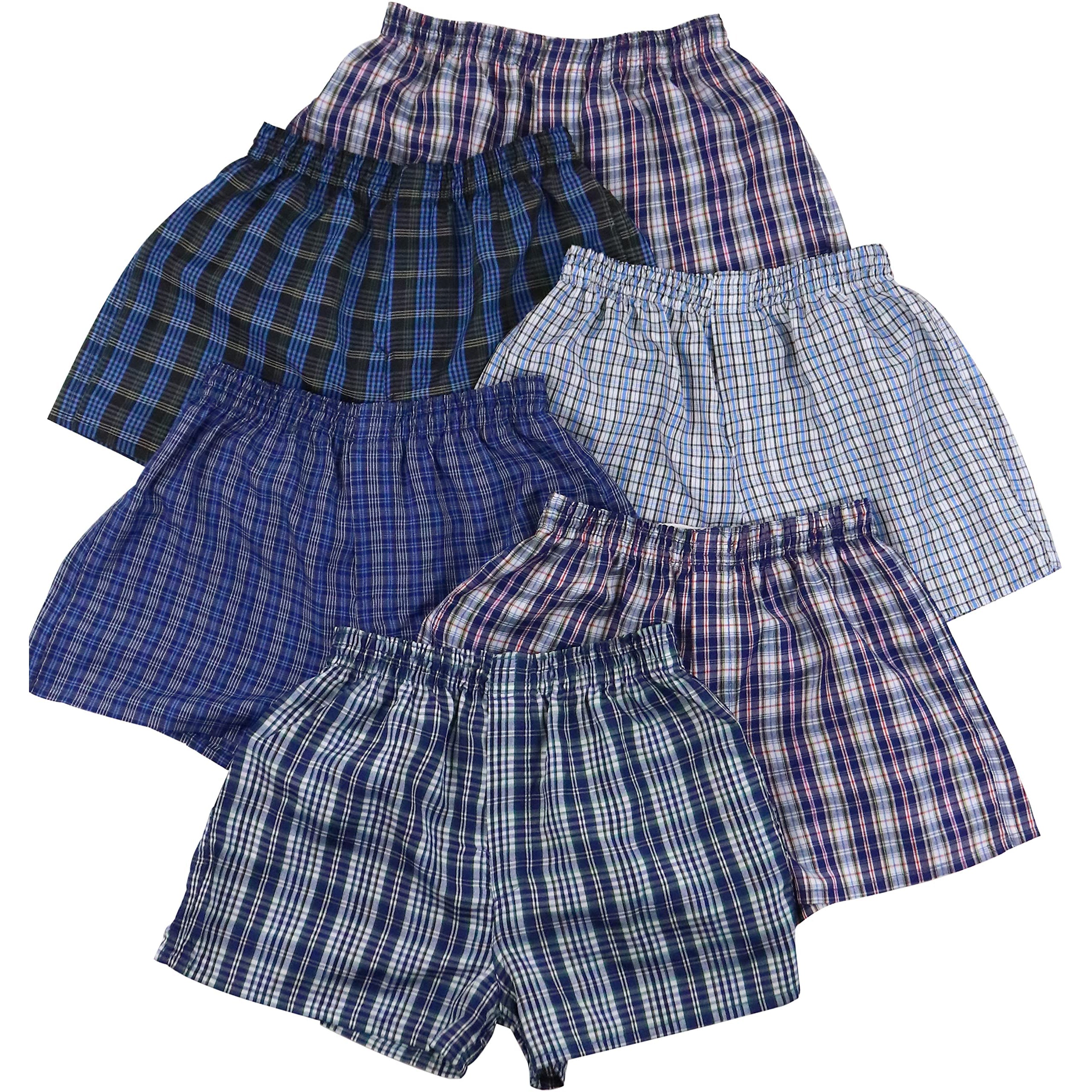 6-Pack: Boys' Tartan Patterned Boxer Shorts Sale Real